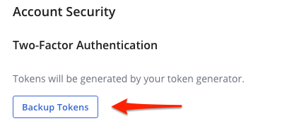 Back-up Tokens Button