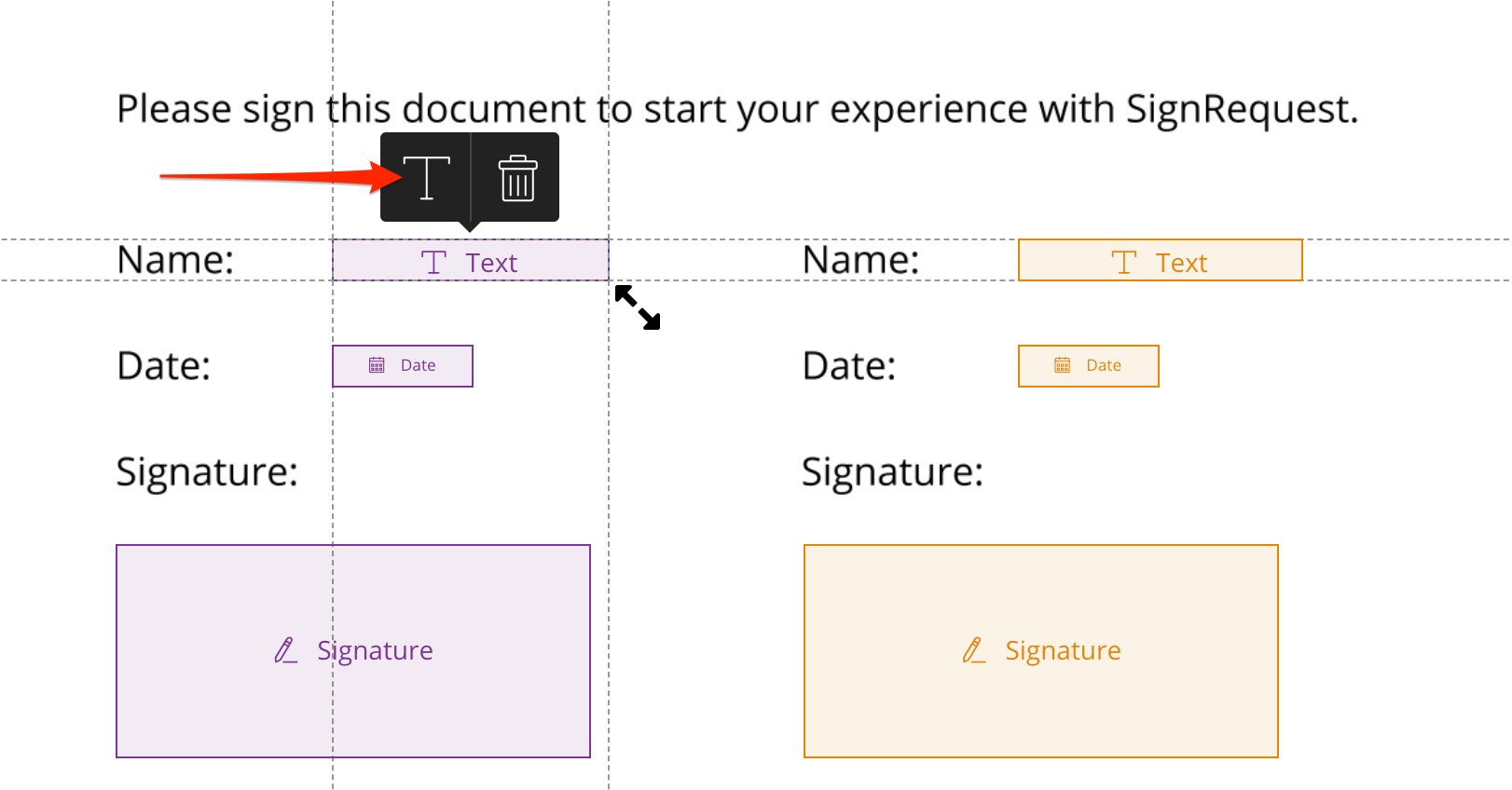 Make a field optional or required – SignRequest