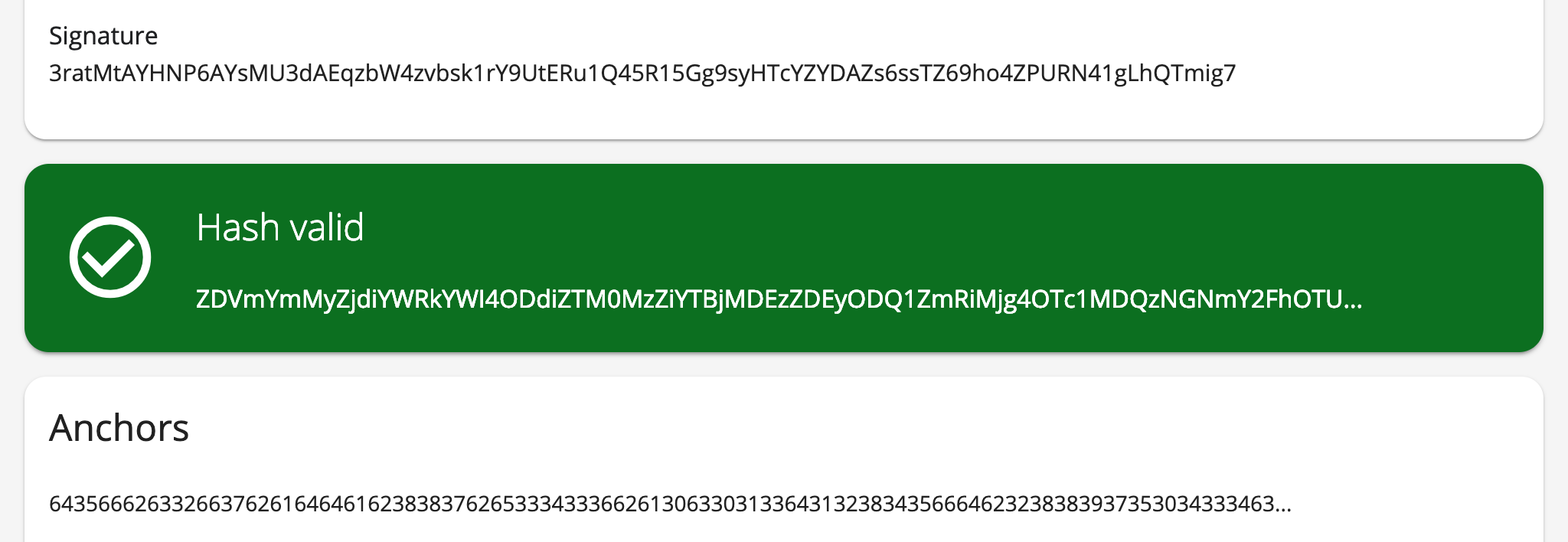 Hash Valid